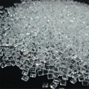 High transparency Denka GPPS MW-1-321 resin granules showing 90 percent light transmittance for optical applications